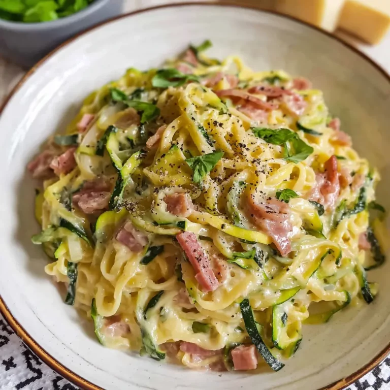 Courgettes carbonara
