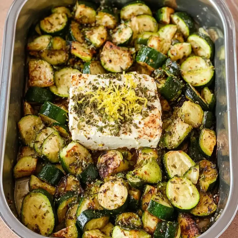 Courgettes feta au four