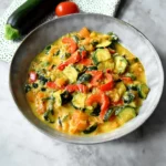 Courgettes poivron crème