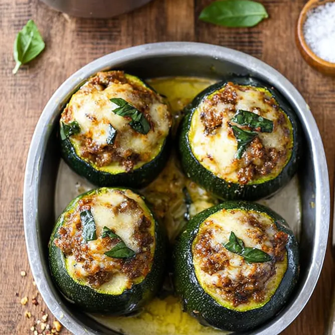 Courgettes rondes farcies