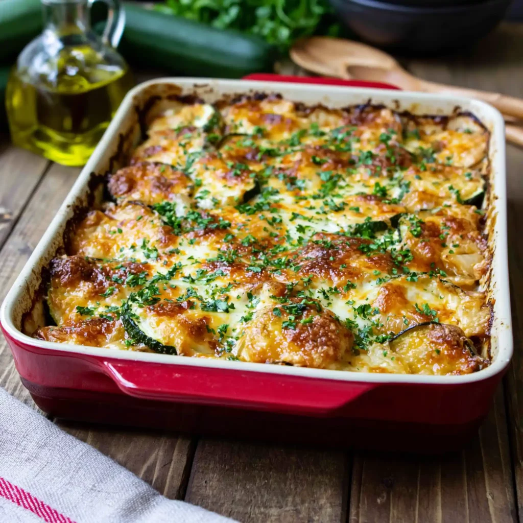 Gratin de courgette mozzarella