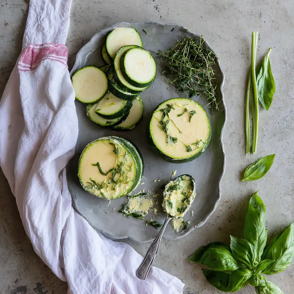 Millefeuille de courgettes crues : recette fraîche à la ricotta d'okara 4 Millefeuille de courgettes crues