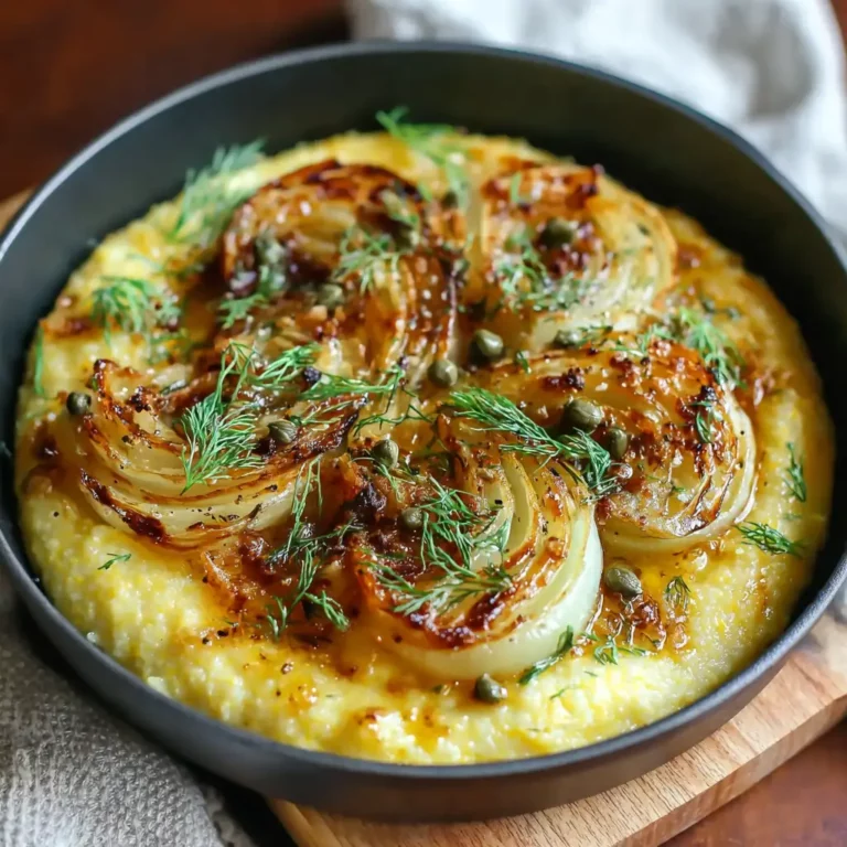 Polenta fenouil caramélisé