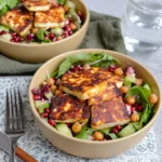 Salade pois chiche halloumi