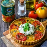 Tarte tomate pesto mozzarella