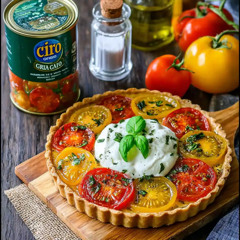 Tarte tomate pesto mozzarella