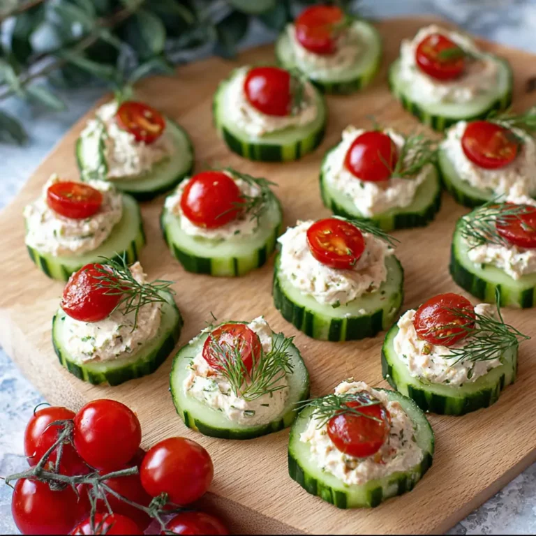 Toasts de concombre au thon