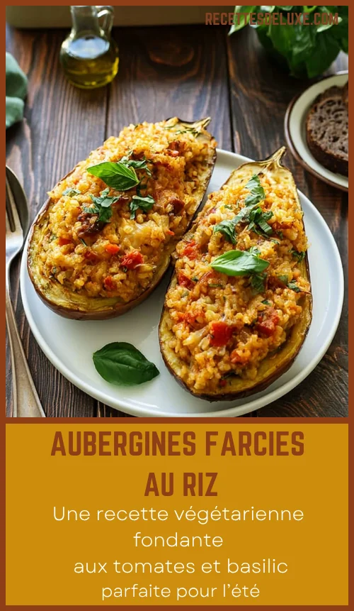 Aubergines farcies au riz