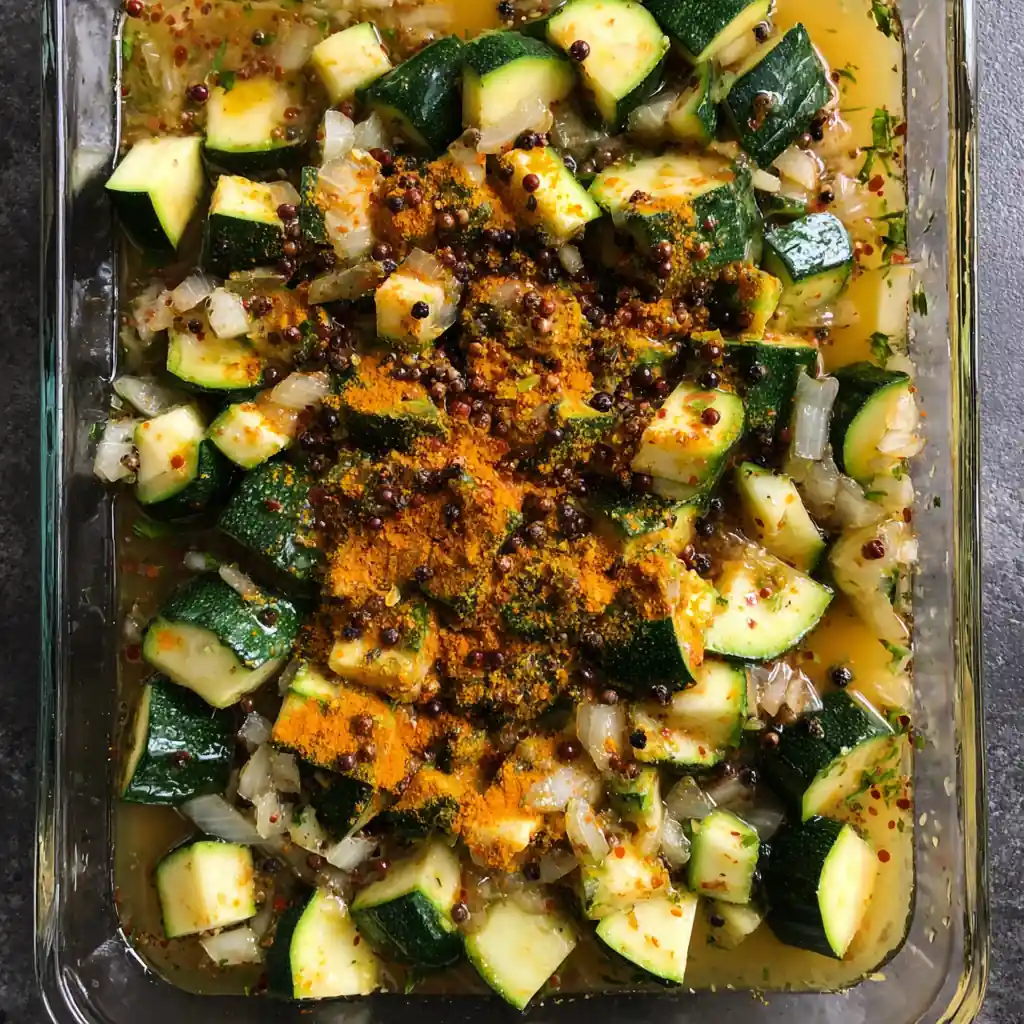 Courgettes aigres-douces curry