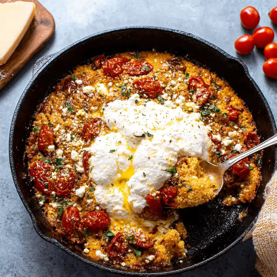 Crumble légumes burrata