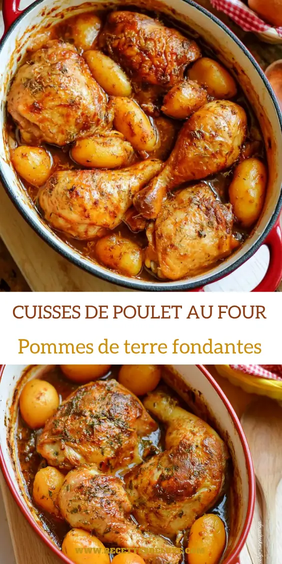 Cuisses de poulet au four avec pommes de terre fondantes 6 Cuisses de poulet au four