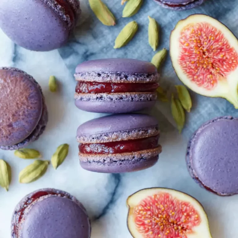 Fig and Cardamom Macarons
