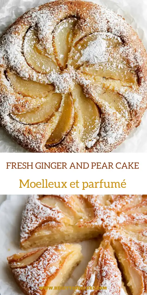 Fresh Ginger and Pear Cake
