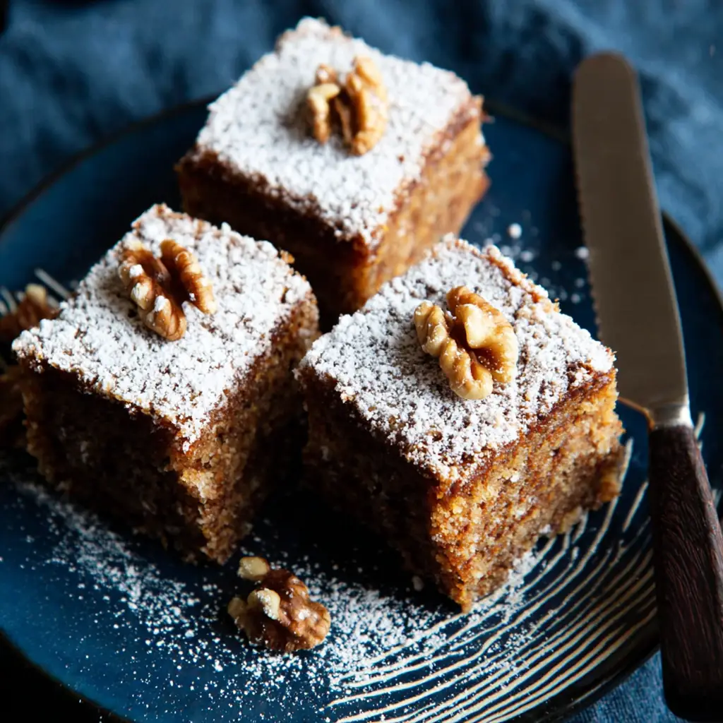 Gâteau fondant aux noix
