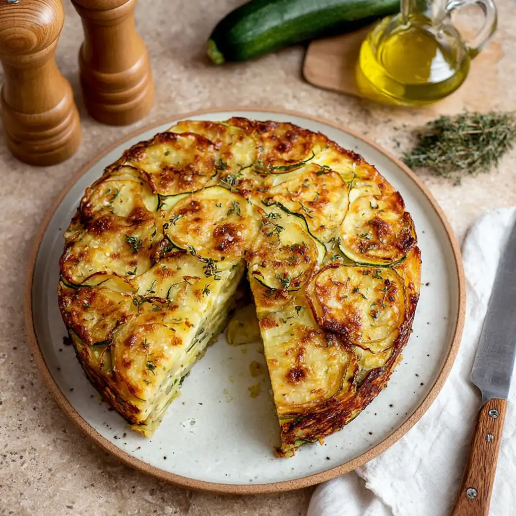 Invisible courgettes mozzarella