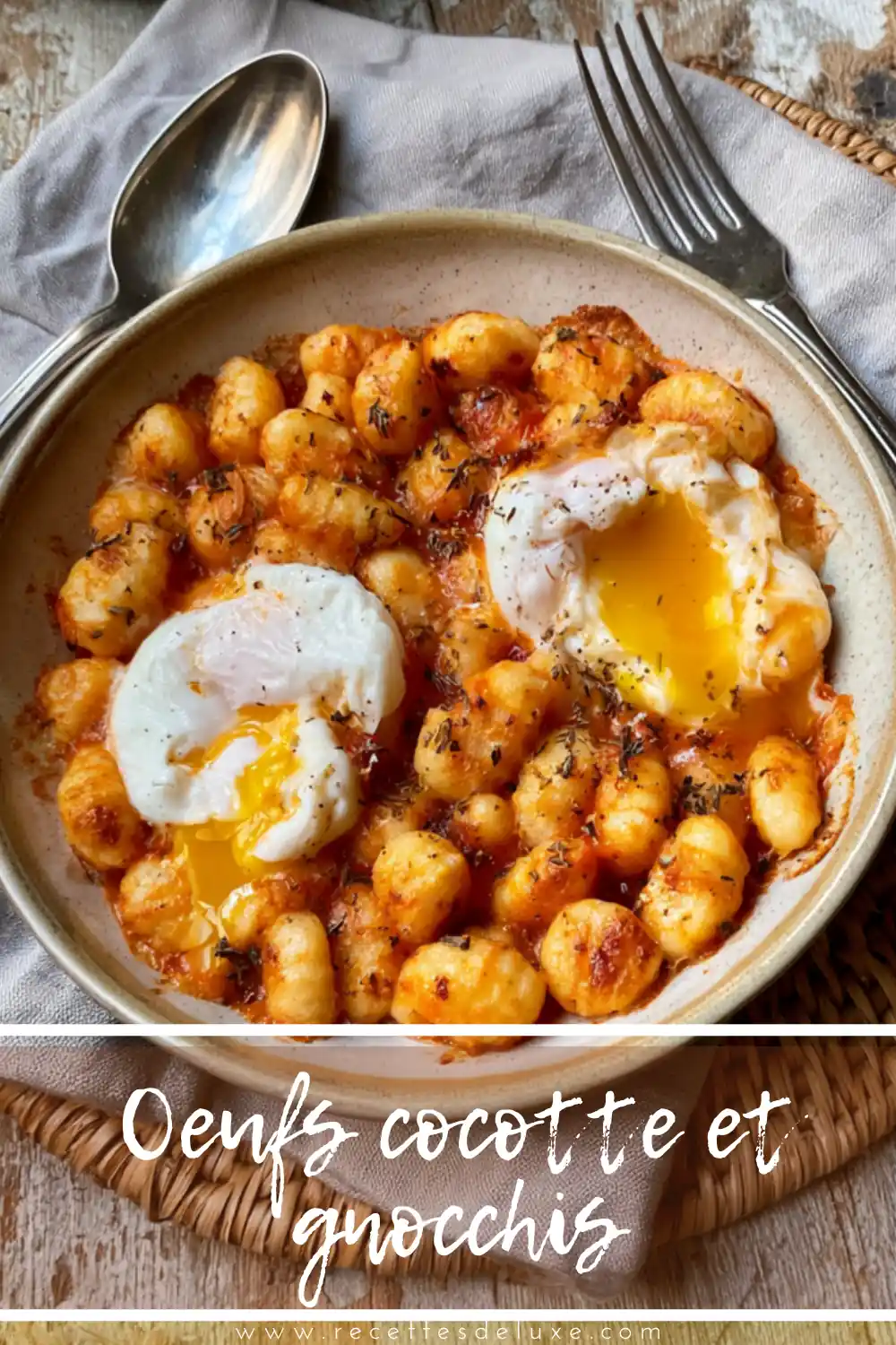 Oeufs cocotte et gnocchis