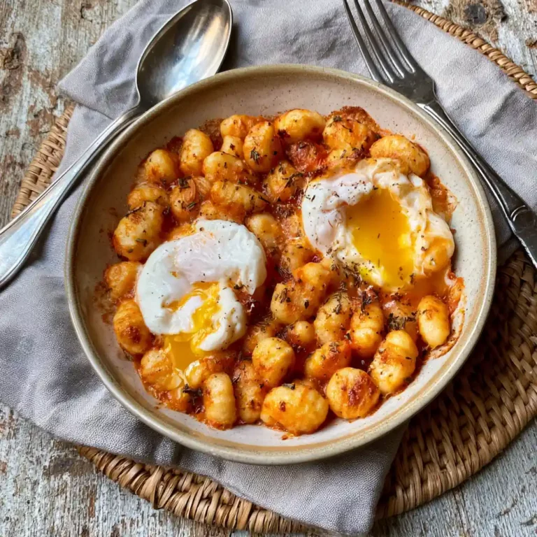 Oeufs cocotte et gnocchis