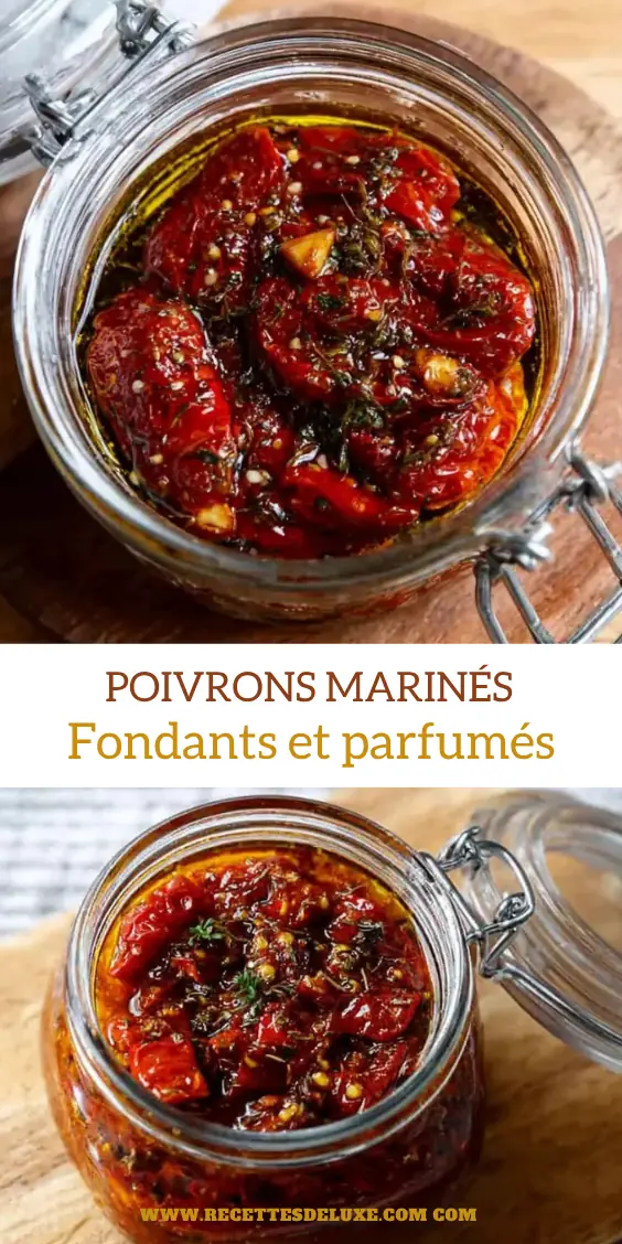 Poivrons marinés maison faciles à l’huile d’olive 6 Poivrons marinés