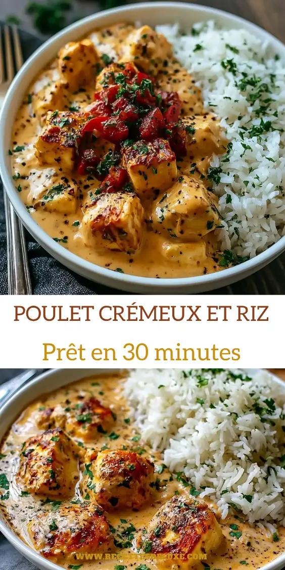 Poulet crémeux et riz