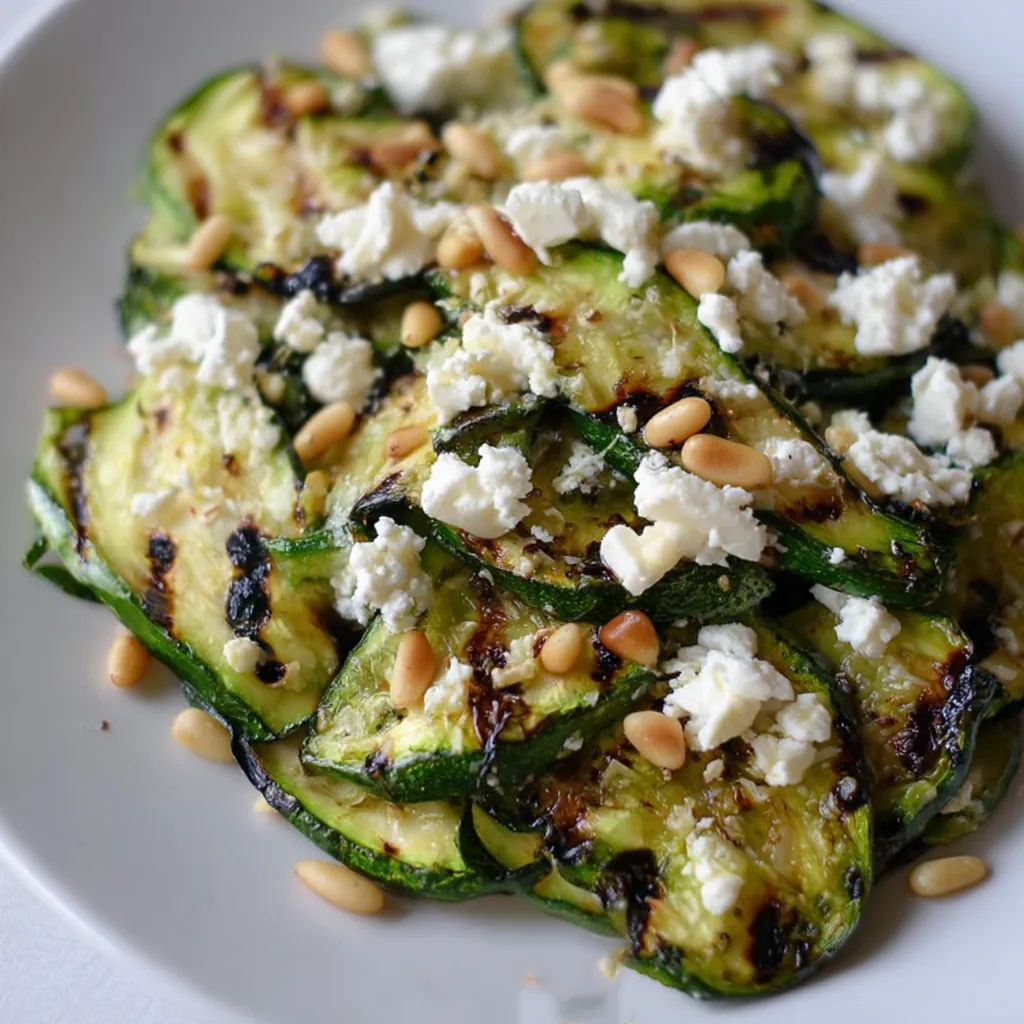 Salade courgette grillée chèvre