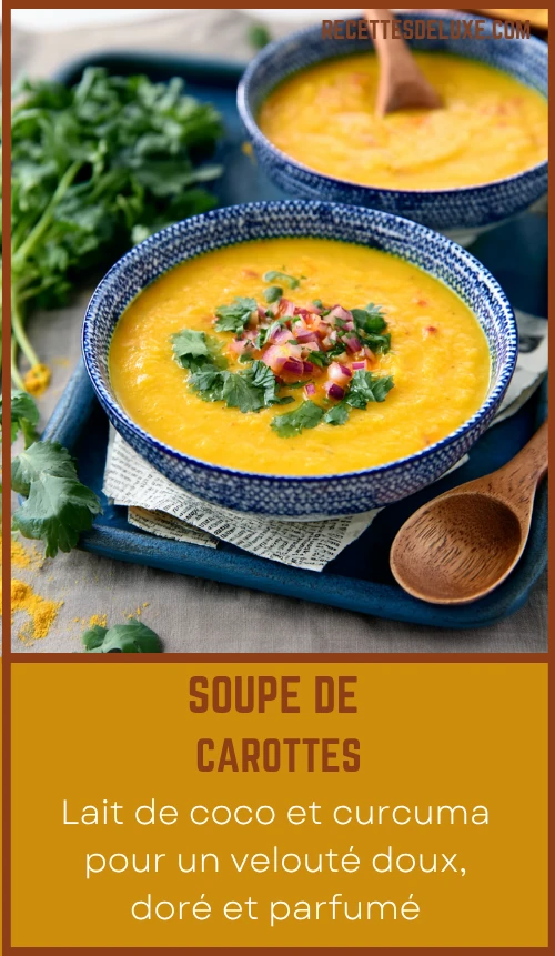 Soupe de carottes au lait de coco, curcuma et coriandre 6 Soupe de carottes