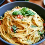 Spaghetti crème courgette
