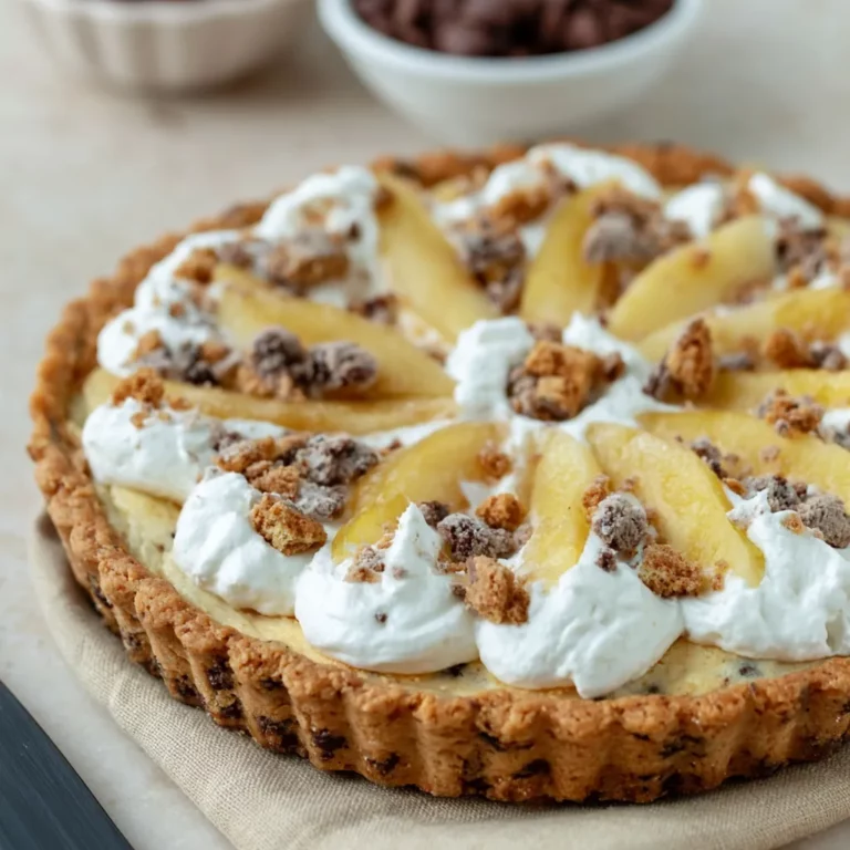 Tarte cookies choco poires
