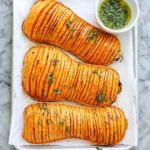 Butternut hasselback au four