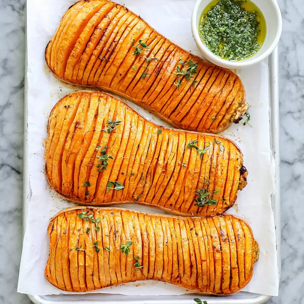 Butternut hasselback au four