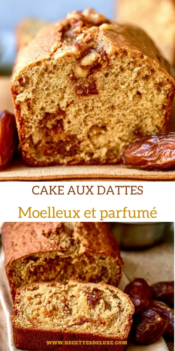 Cake aux dattes à la fleur d’oranger, moelleux et parfumé 6 Cake aux dattes