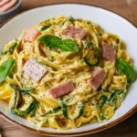 Courgettes carbonara