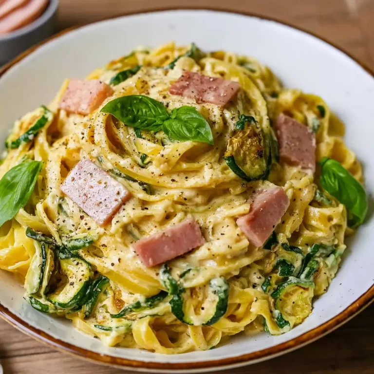 Courgettes carbonara