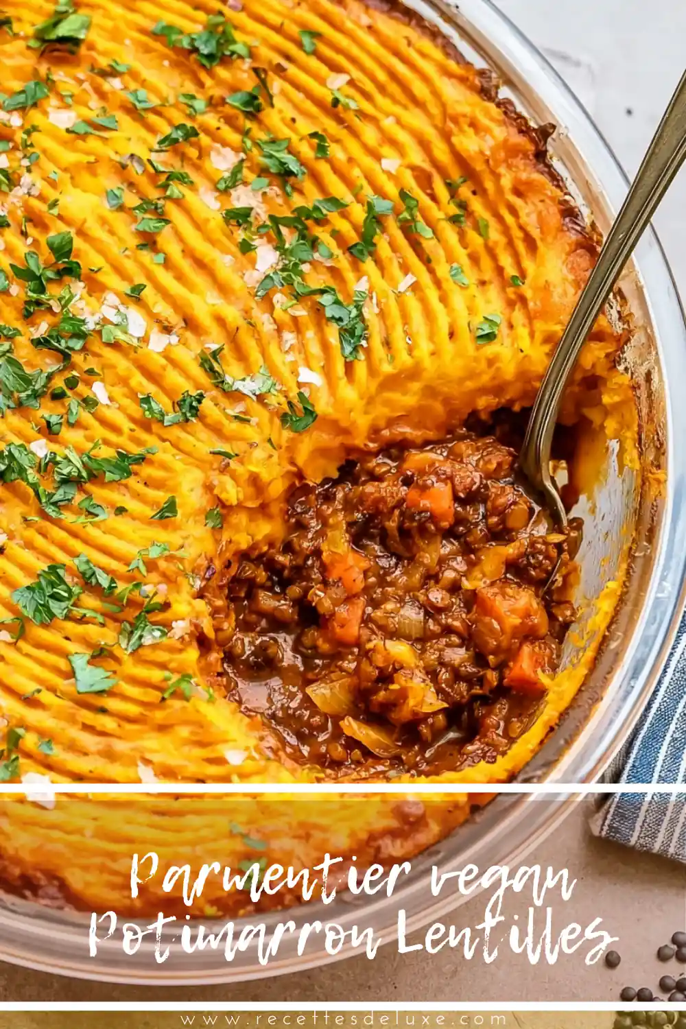 Parmentier vegan Potimarron Lentilles