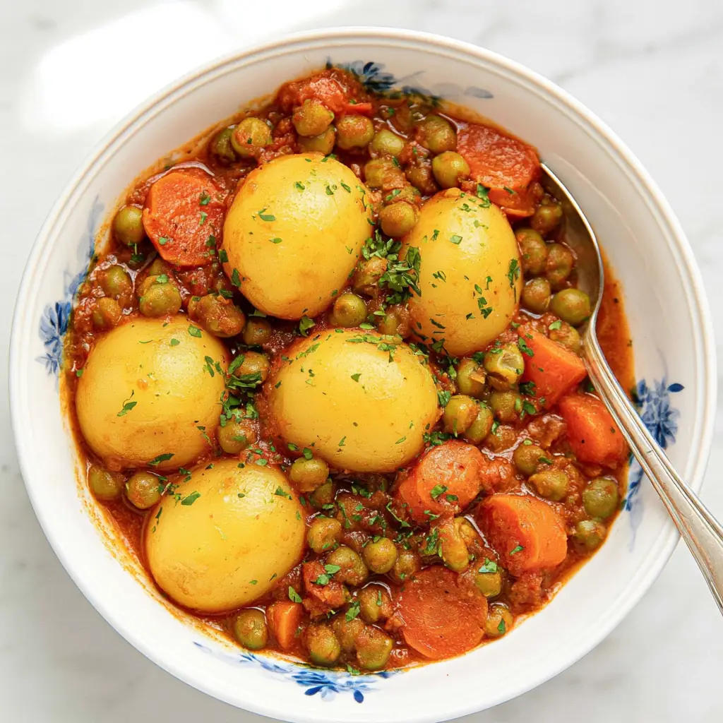 Petits pois carottes sauce tomate : recette fondante aux pommes de terre 5 Petits pois carottes sauce tomate